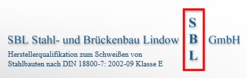 SBL Stahl- und BrÃ¼ckenbau Lindow GmbH Logo