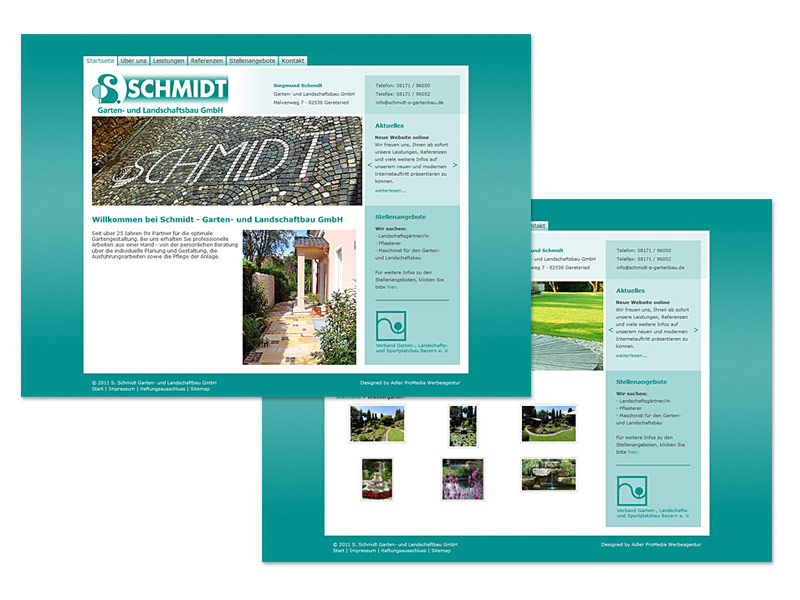 Website Siegmund Schmidt GmbH - Branche: Garten- und Landschaftsbau